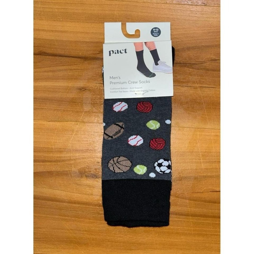 Mens‎ NWT PACT Sports Basketball Soccer Football Crew Socks